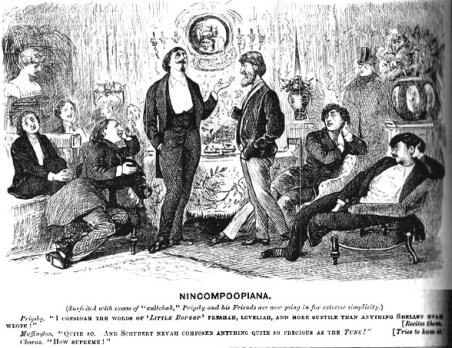 "Nincompoopania." George du Maurier, 1879.
